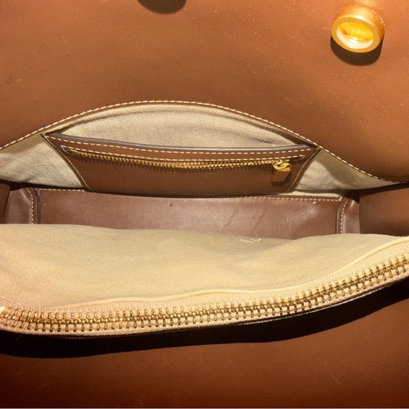 TORY BURCH MEDIUM RADZIWILL LEE BLACK LEATHER DOUBLE BAG - Picture 9 of 10